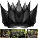 2PCS Mosquito Netting for Patio,10 x 16.5 Ft Garden Mesh Netting,Fly Insect Bird Net Barrier for Protect Vegetables Plants,Mosquito Mesh Screen for Outdoor Patios Apartment Balcony (Black)