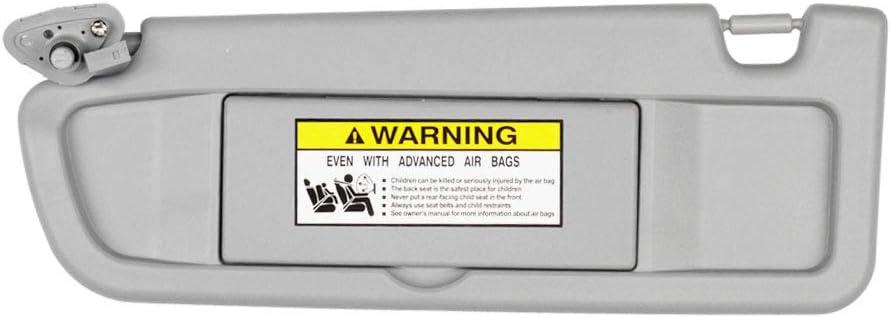 Dasbecan Clear Gray Left Driver Side Sun Visor Compatible with Honda Civic 2006-2011 Replaces# 83280-SNA-A01ZC