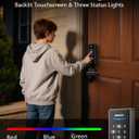 Philips Built-in WiFi Smart Lock, Keyless Entry Door Lock with App, Touchscreen, Fingerprint Door Lock Compatible with Alexa & Google, Splash-Proof Design, Includes 8 Batteries, Black