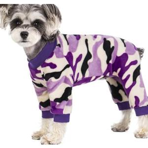 Dog Pajamas for Small Dogs, Camo Winter Dog Onesie, Warm Velvet Puppy Jumpsuit, Doggies Bodysuits, Girl Boy Dog Winter Clothes for Chihuahua, Yorkie, Teacup, Schnauzer, Cold Weather Dog Apparel, 2XL