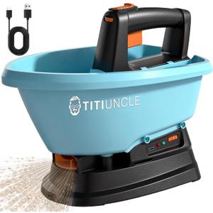 3L Electric Seed Spreader Handheld for Lawns, 7.2V Battery Powered 135 Fertilizer/Grass Seed/Salt/Ice Melt Spreader Cordless Rechargeable, Large Capacity for 6400 Sq.Ft, 7 Settings/5 Angles Adjust