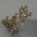 Unicra Gold Bride Wedding Hair Comb Rhinestone Bridal Headpiece Sparkly Crystal Hair Accessorie for Women and Girls (Gold)