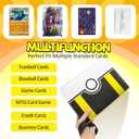 Collectible Trading Card Binder, 400 Pockets Card Holder with 50 Removable Sleeves, Portable Collection Binder Album Book Case Storage, Zipper Card Protective Sleeves for TCG, Sports Card (Advanced Black)