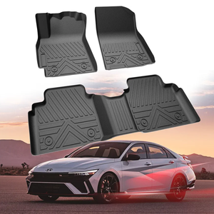 Floor Mats for Hyundai Elantra 2021-2026 (Not for Hybrid) & Hyundai Elantra N 2022-2025, All Weather Protection TPE Car Mats Custom Car Liners Accessories, Front & 2nd Row Floor Liners Set Floor Mats for Hyundai Elantra 2021-2026 (Not for Hybrid) & Hyundai Elantra N 2022-2025, All Weather Protection TPE Car Mats Custom Car Liners Accessories, Front & 2nd Row Floor Liners Set