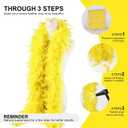 THARAHT Yellow Chandelle Turkey Feather Boa 2 Yards 120g for DIY Craft Home Dancing Wedding Party Christmas Valentine's Day Costume Decoration Feather Boa