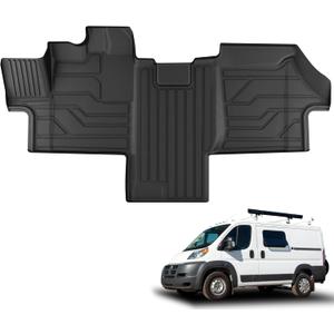 KARPAL Floor Mats for Ram Promaster 2018-2025 1500/2500/3500 (Not Fit for EV & Promaster City), TPE All-Weather Floor Liners Front Row Car Mats, Ram Accessories