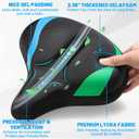CDYWD Oversized Bike Seat for Men & Women, Comfortable Gel Padded, Extra Wide Bicycle Seat Cushion Comfort, Replacement Saddle for Peloton, Stationary Exercise Bike, Mountain Bike, Cruiser, City Bike