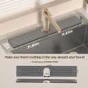 Faucet Mat for Kitchen Sink, Diatomite Stone Drying Sink Protectors, Bathroom Faucet Splash Guard, Quick Dry Water Absorbing, Non-Slip Stone Tray for Kitchen Counter, Grey, 23.6" x 3.9" (Gray)