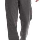 Hanes Essentials Sweatpants, Men’s Cotton Jersey Pants with Pockets, 33”, Charcoal Heather, Large