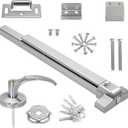 31.5/80cm Stainless Steel Commercial Door Push Bar Panic Exit Device with Exterior Lever Handle - Fits 30"-37" Wood & Metal Doors