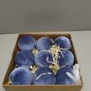 Velvet Ornaments for Christmas Tree Decorations - Dusty Blue Xmas Ball Ornament for Indoor Holiday Decor - Shatterproof Christmas Bulbs Ornaments 80mm 3.15inch - Pack of 9