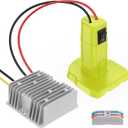 18V to 12V Step Down Converter Aadpter for Ryobi 18V Battery DC Voltage Converter Regulator 15A MAX 180W Automatic Buck Converter Power Wheel Aadpter with Switch for DIY Ride On Truck, RC Car Toys
