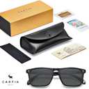 CARFIA Retro Polarized Sunglasses for Men UV Protection Hand-crafted Acetate Frame Fashion Cool Sun Glasses CA53572