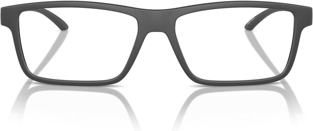 ARNETTE Men's An7216 Cross Fade Ii Pillow Prescription Eyewear Frames (Matte Medium Grey / Demo Lens)
