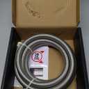 Fuel Line Hose 10FT 10AN 3/8" Universal Silver Stainless Steel Braided Nylon CPE Oil Gas Fuel Hoses 10 Feet AN-6m10 3/8 inches