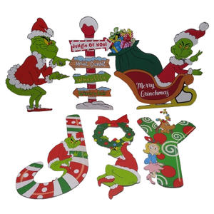 20" Christmas Yard Sign Stakes Outdoor Christmas Decorations (6 Piece)
