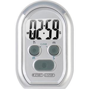 x-wlang 3-in-1 Alerts timer 1013 with vibration ,beep and flash.(kitchen timer ,medical timer, therapeutic timer), silver