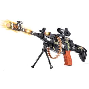 Gun Toys for Boys Combat Military Mission Machine Gun Toy with LED Flashing Lights and Sound Effects for Kids Playing, 25 inches