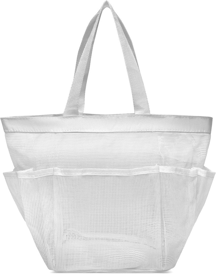Portable Mesh Shower, Foldable Shower Bag with 8 Pockets for Bath and Travel  Portable Mesh Shower, Foldable Shower Bag with 8 Pockets for Bath and Travel