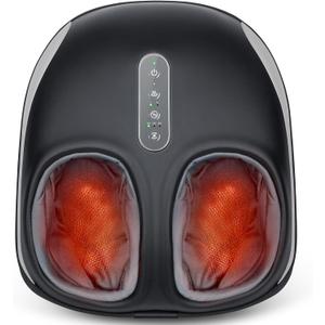 Nekteck Foot Massager Machine with Heat, Shiatsu Feet Massage for Plantar Fasciitis & Neuropathy, HSA Eligible Massage Tools, 360 Air Compression & Deep Kneading Therapy, Relaxing Gifts for Mom Dad