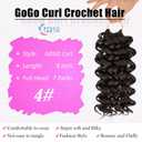 7 Packs GoGo Curl Crochet Hair 8 Inch Short Curly Crochet Hair for Women Deep Wave Beach Curl Crochet Braids Synthetic Braiding Hair Extensions(8 Inch, #4)