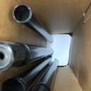 KAMANINA 1 Inch Wood Double Curtain Rods for Windows 72 to 144 Inches (6-12 Feet), Heavy Duty Decorative Drapery Rods 66 to 120 inch, Black Leaf Pattern Finials