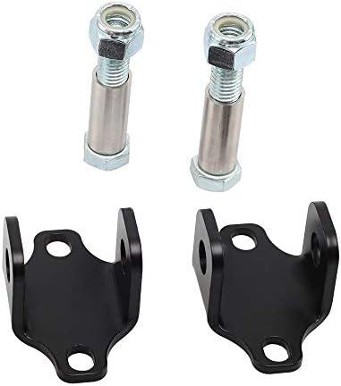 Front Shock Lower Bar Pin Eliminator Kit Compatible w/fit for 1997-2006 Wrangler TJ 84-01 Cherokee XJ 1088