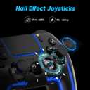 BETMI Wireless Controller for PS5, Pro/Slim/MAC/Steam Deck/PC, Hall Effect Joystick, Dual Vibration/Macro/Turbo, 3.5mm Jack, 6-Axis, Mute Key, LED Gamepad with Speaker (4 Lighting Effects, 9 Light Colors)