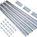 Garage Door Track, Vertical Track Replacement for 7FT Door, 76 Inch Spliced Rails, for Residential/Light Commercial Side Tracks for 2-Inch Rollers