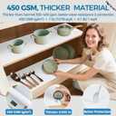 Hersvin Shelf Liners, 24 in x 20 ft Kitchen Drawer Mats, Non-Adhesive EVA Cupboard Protector, Cabinet Lining (White Dot)