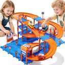 96PCS Puzzles Track Cars Toys for Kids Age 3-8 8-13, 4-Tier Race Track with 3 Cars, Toddler Educational Floor Puzzle Car Games Toys for Toddlers, Boys and Girls, 5 6 7 8 9 10 Years Old Birthday Gift