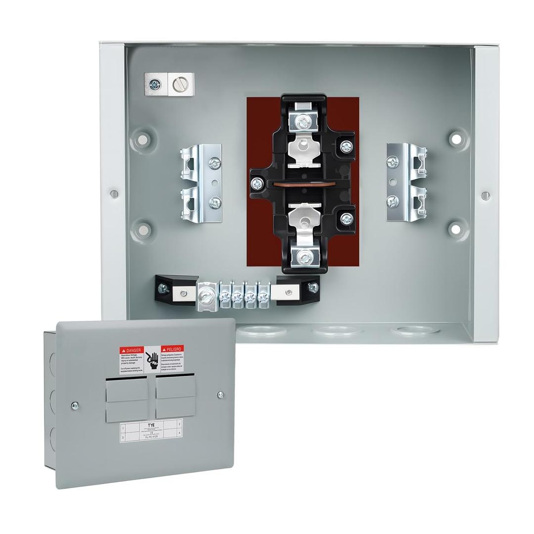 THQL Circuit BreakerPanels, 4-Space, 125A Circuit Breaker Distribution Box, 120V/240V Circuit Breaker Electrical Enclosure,Indoor Main Lug Load Center