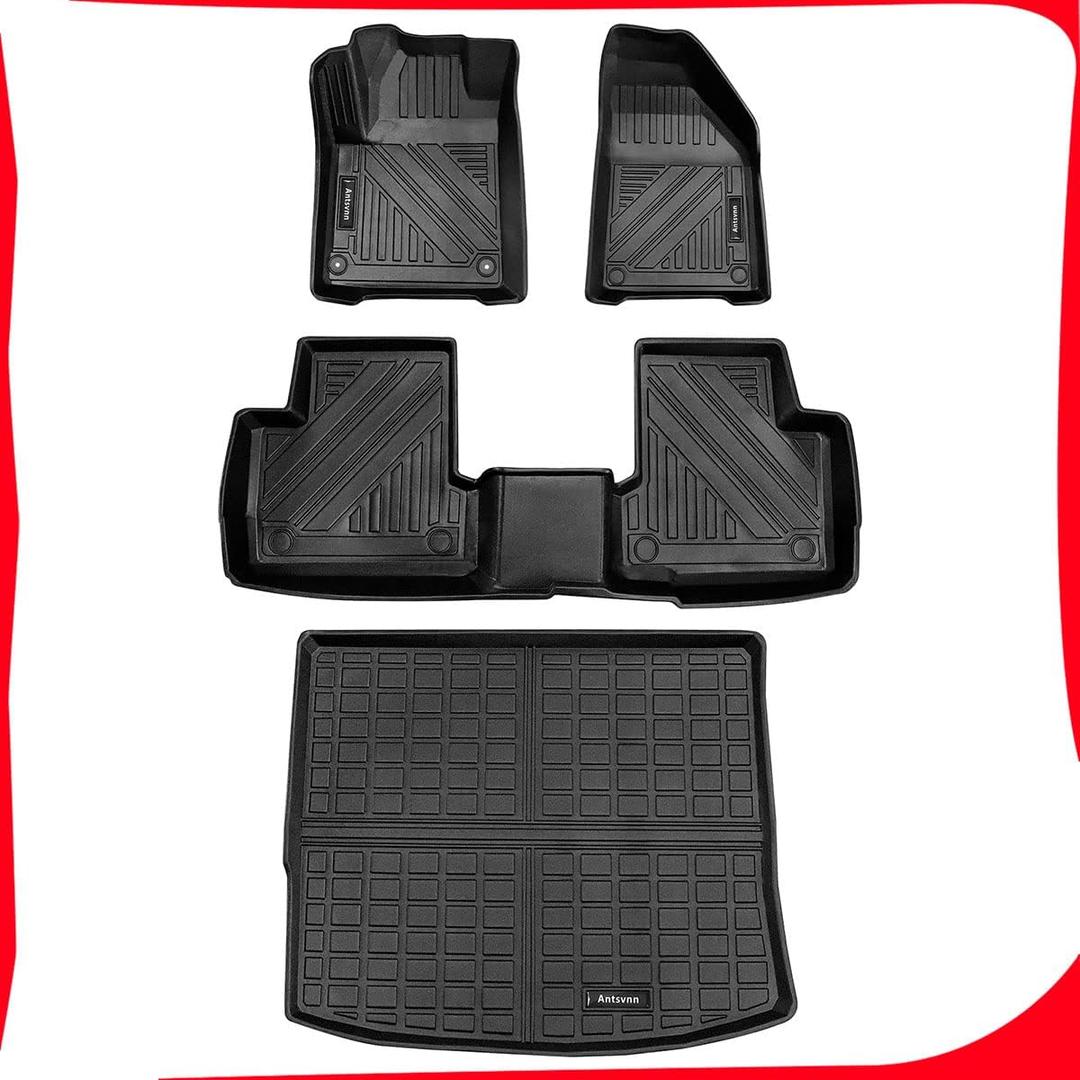 Floor Mats & Cargo Trunk Liners Fit for Jeep Cherokee 2023-2014 (Not for Grand Cherokee) All Weather Custom Rubber FloorTrunk Mats Black Protector for 2014-2023 Jeep Cherokee Accessories