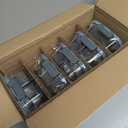 VERONES 5 Pack Glass Meal Prep Containers 3 Compartment Set, 36OZ Airtight Glass Lunch Containers, Glass Food Storage Containers with Lids, for Microwave, Oven, Freezer & Dishwasher Friendly,Grey