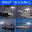Telescopic Stern Light, Navigation Lights, All Round White LED Anchor, USCG 2NM, Removable 2-Pin Plug-in Base, 12-24VDC, 29.5-44 Inches, for Pontoon Boats