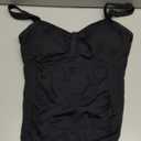 Tempt Me Women Ruched Slimming One Piece Swimsuits Tummy Control Vintage Bathing Suits (Large, Black)