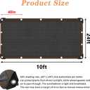 90% Black Shade Cloth, 10x24 FT Mesh Tarp Sun Shade Cloth with Grommets, Sun Protection Sail for Garden Greenhouse Pergola Plants Chicken Coop Patio Outdoor Neting Cover