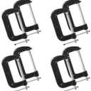 Storystore 2 Inch C Clamps Set, 8 Pack Heavy Duty Steel C Clamp for Brake Caliper, Small Iron C-Clamps for Woodworking, Welding and Building