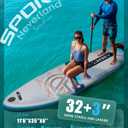11'6" x 35" Extra Wide Inflatable Paddle Board for Adults, 450 lb Capacity Wide Stable Stand Up Paddle Board, 23 Person SUP, Heavy Duty 22 PSI, US Fin, Kayak D Rings, Large Stable Paddleboard