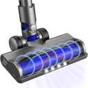 Vacuum Attachments for Dyson V6 Cleaners, Brush Motorhead Head with LED Lights for Hardwood Floor and Carpet, V Shape Bristle Roller Replacement Parts for DC59 DC61 DC62 DC74