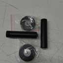 JQK Door Stopper Black, 304 Stainless Steel Thicken 1mm Sound Dampening Door Stop Bumper Wall Protetor 2 Pack, Matte Black, DSB5-PB-P2