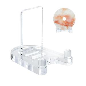 Acrylic Easel Display，Plate Stand for Display，Adjustable Clear Display Holder for 4" to 8" Platter, Book, Card, Frame, Picture, Artwork, Plaque ( Small-1pc 4"-8")