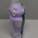 kytffu 64oz Glass Water Bottles with Straw, Half Gallon Motivational Glass Bottle with Silicone Sleeve and Time Marker, 2L Leakproof Large Glass Water Jug for Gym Home Office, Purple