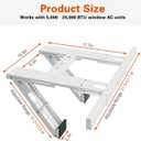 LuckIn Update Window Air Conditioner Support Bracket No Drilling, No Tools, Quick Install, Heavy Duty Window AC Bracket Supports Up to 220lbs, Fits Single & Double-Hung Windows