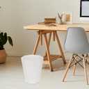 4 x ZXJ Small Trash Can - 1.8 Gallon - White - Waste Basket - Garbage Bin Bathroom,Kitchen,Office,Dormitory,Camping,Kids Room