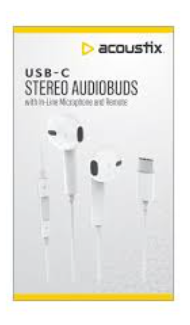 Acoustix Apple 8-pin Stereo Audiobuds With In-Line Microphone And Remote White