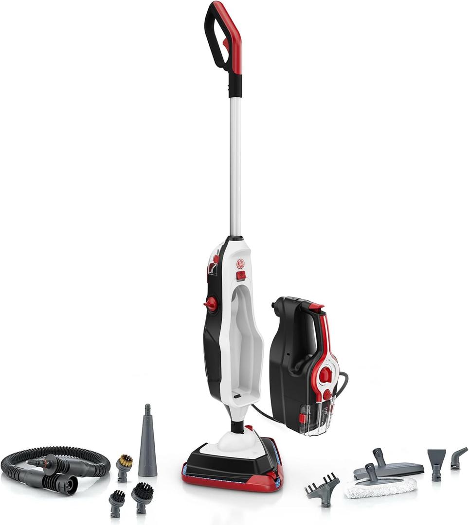 Hoover Steam Complete Pet Steam Mop, Hard Floor Cleaner Machine, 10-in-1 Multipurpose Cleaner Machine, Removable Handheld Steamer, Ideal for Hardwood, Vinyl, Tile, Grout and More