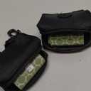 (2 Pack) Dog Poop Bag Holder, Poop Bag Holders for Leashes, CAKOVANO Doggie Waste Bag Dispenser Small Doggy Poop Bag Zipper Pouch with Carabiner Clip with 80 Pet Trash Bags, Black