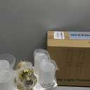 Wall Sconces Set of Two, Brushed Gold Bathroom Sconces Wall Lighting with Milky White Glass, Modern Sconces Wall Decor Set of 2 Bathroom Light Fixtures for Mirror Living Room Hallway Bedroom