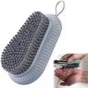 VWMYQ Heavy Duty Fingernail Scrub Brush, Durable Stiff Bristles Hand and Nail Cleaning Brush for Men & Mechanics (Hand Wash Brush - Grey) (Gray)